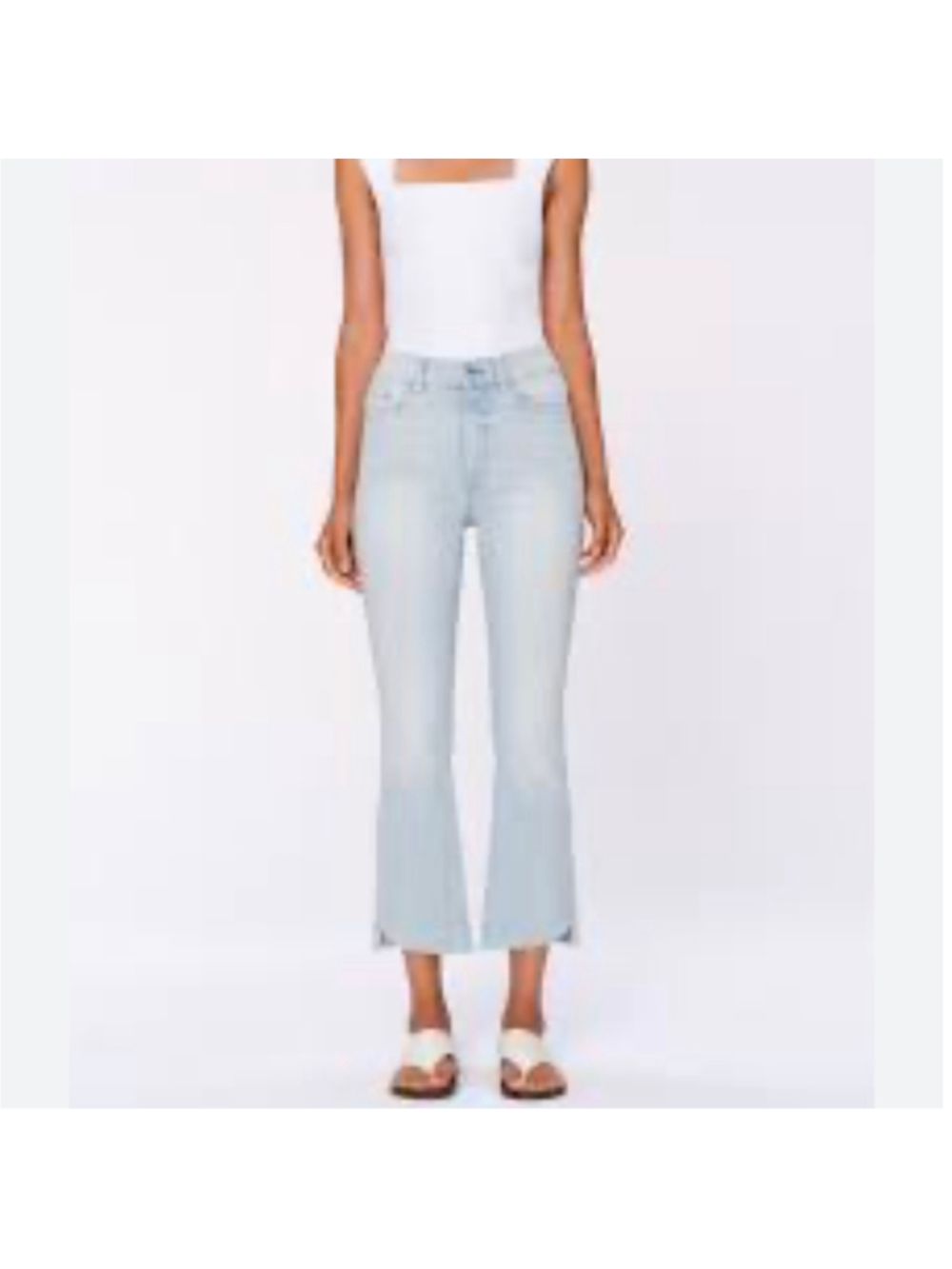 Women's DL1961 Bridget Boot Crop Instasculpt Jeans Light Blue Size 27
